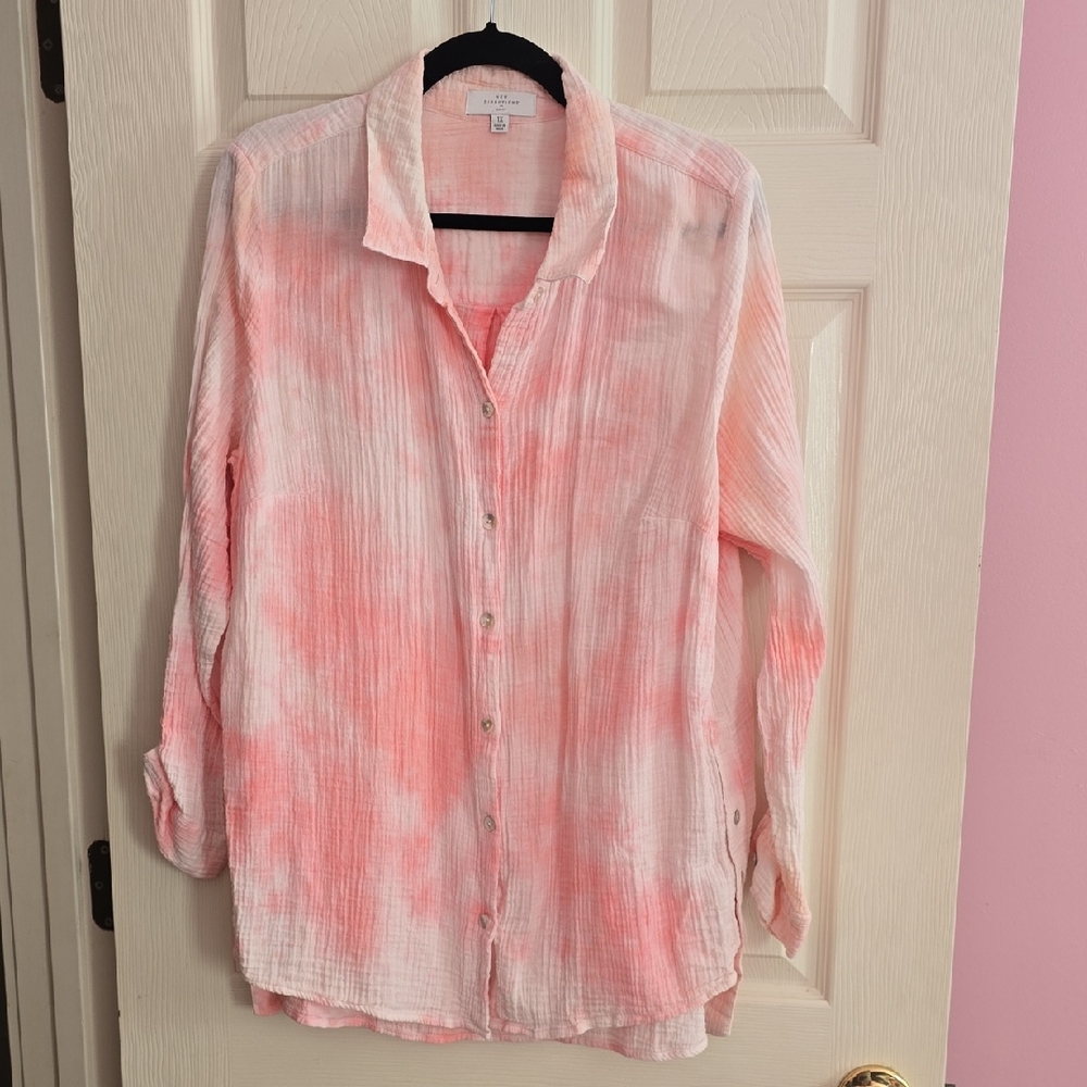 New Directions Curvy Pink Blouse